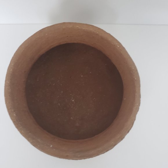 Vintage Terracotta Pottery Vessel Bowl Southwestern Geometric Navajo Design Boho - Picture 6 of 7